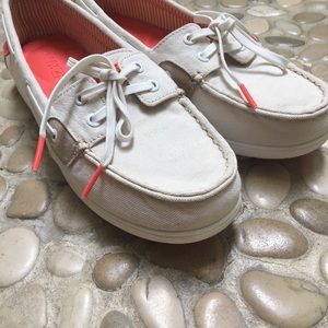 Size 9 Sperry Tan & Orange Top Sider Shore Shoes